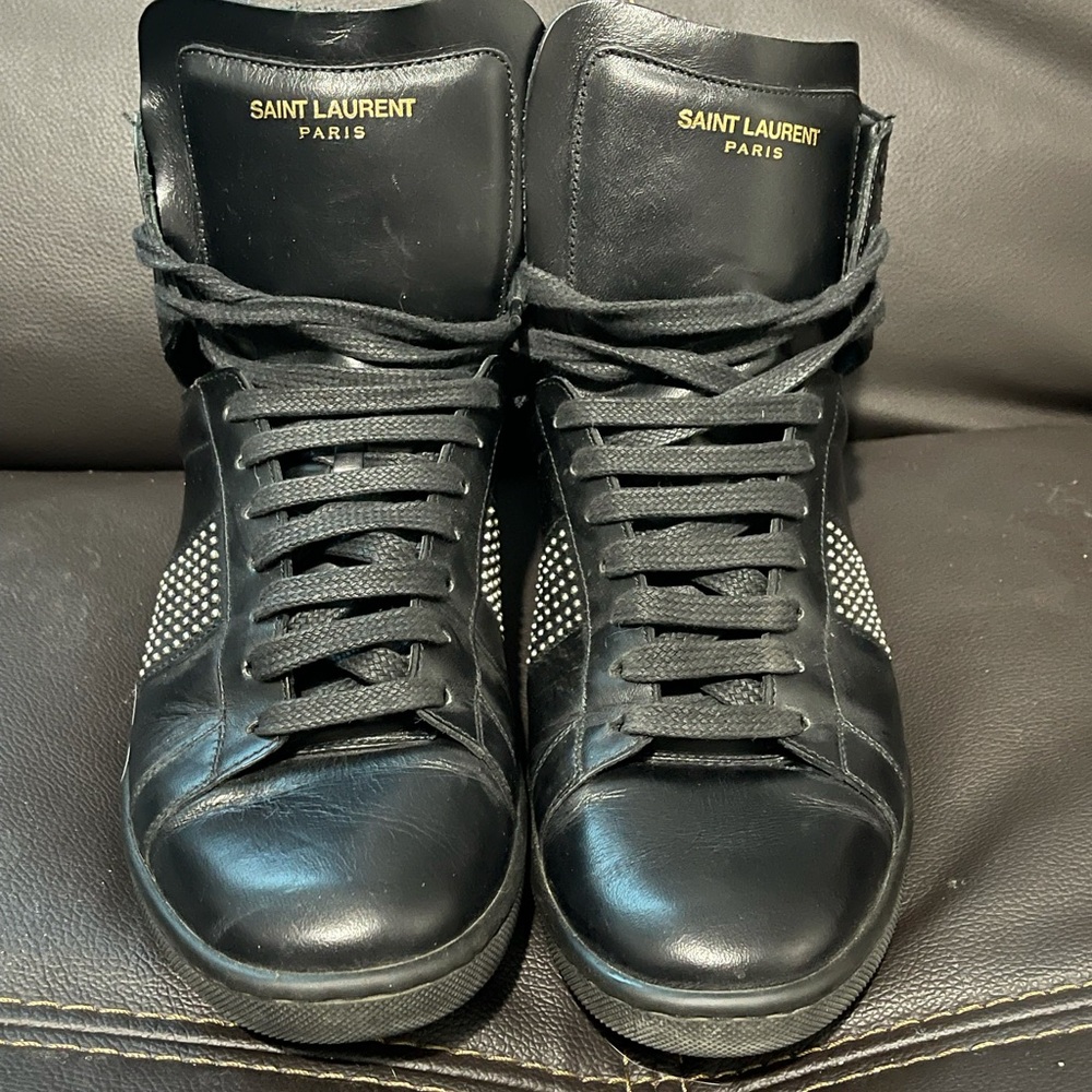 Saint Laurent Black High-Top Sneakers